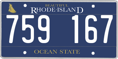 RI license plate 759167
