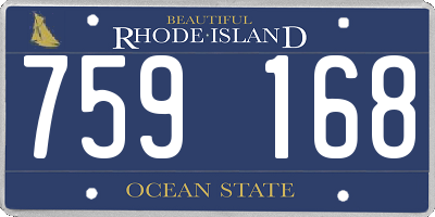 RI license plate 759168
