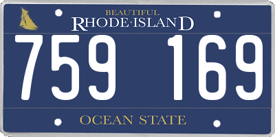 RI license plate 759169