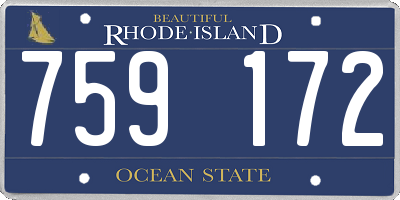 RI license plate 759172