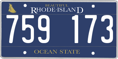 RI license plate 759173