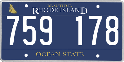 RI license plate 759178