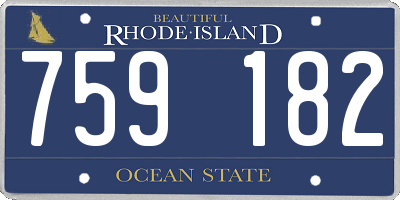 RI license plate 759182