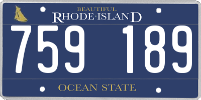 RI license plate 759189
