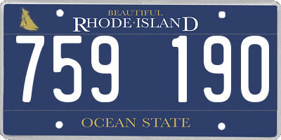 RI license plate 759190