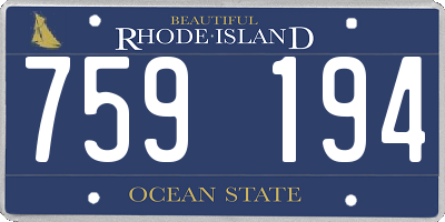 RI license plate 759194