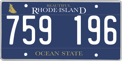 RI license plate 759196