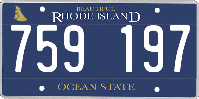 RI license plate 759197