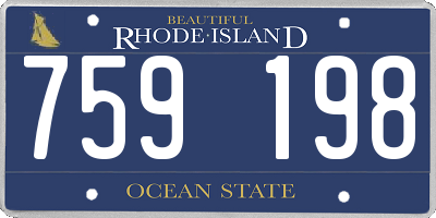 RI license plate 759198