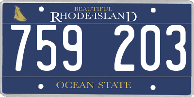 RI license plate 759203