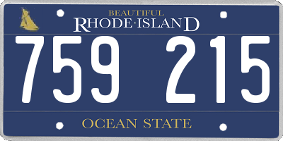 RI license plate 759215