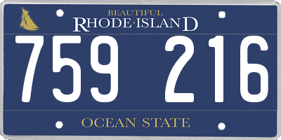 RI license plate 759216