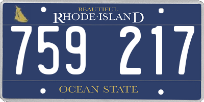 RI license plate 759217