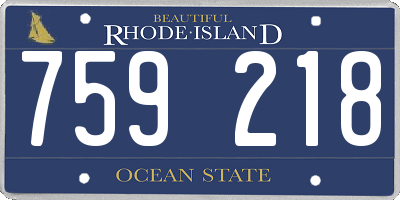 RI license plate 759218