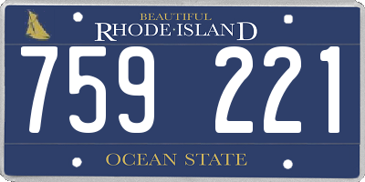 RI license plate 759221
