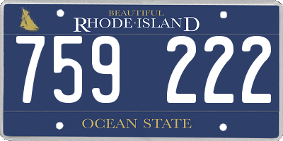 RI license plate 759222