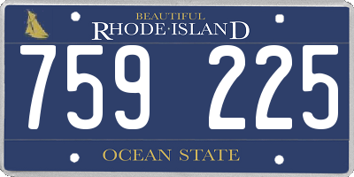 RI license plate 759225