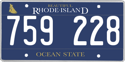 RI license plate 759228