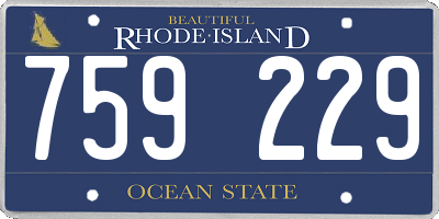 RI license plate 759229