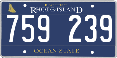 RI license plate 759239