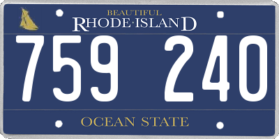 RI license plate 759240