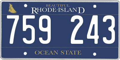 RI license plate 759243