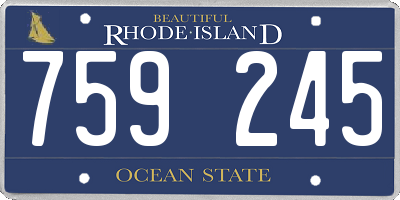 RI license plate 759245