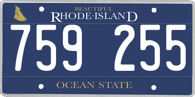 RI license plate 759255