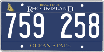 RI license plate 759258