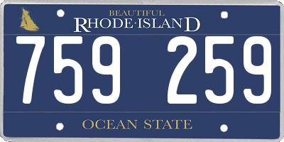RI license plate 759259