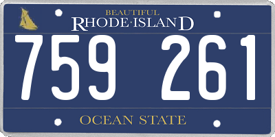 RI license plate 759261