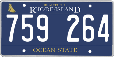 RI license plate 759264
