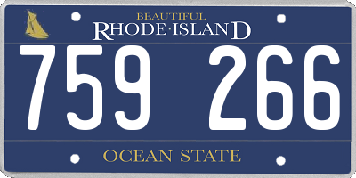 RI license plate 759266