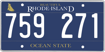 RI license plate 759271