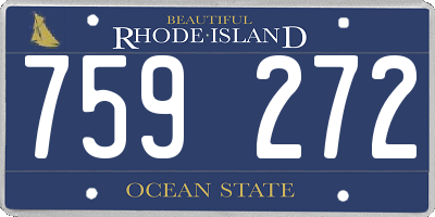 RI license plate 759272