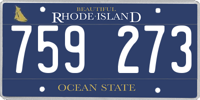 RI license plate 759273