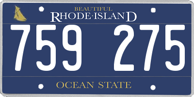 RI license plate 759275