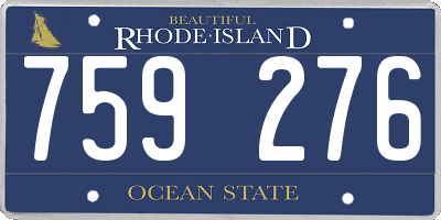 RI license plate 759276