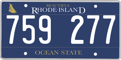 RI license plate 759277