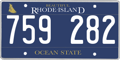 RI license plate 759282