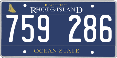 RI license plate 759286