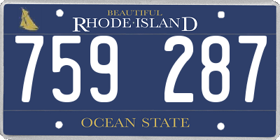 RI license plate 759287