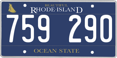 RI license plate 759290