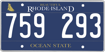 RI license plate 759293