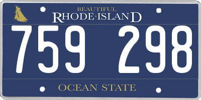 RI license plate 759298