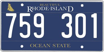 RI license plate 759301