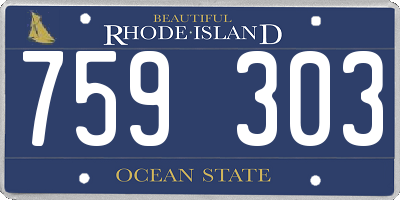 RI license plate 759303