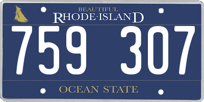 RI license plate 759307