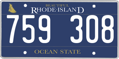 RI license plate 759308