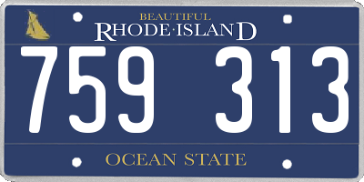 RI license plate 759313